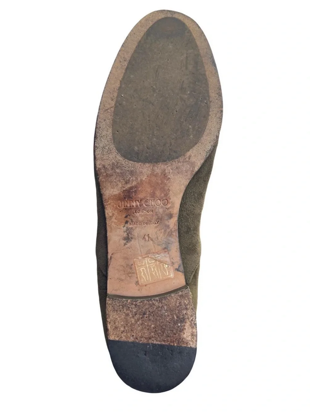 Vintage Jimmy Choo Olive Calf/Knee Length Suede Long Boots